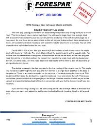 Install Info Hoyt Jib Boom