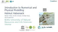 Introduction to Numerical and Physical Modelling Helmut Habersack