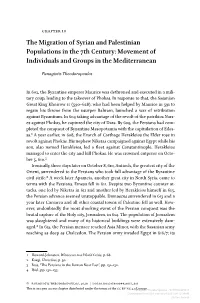 The Migration of Syrian and Palestinian Populations in the 7Th Century: Movement of Individuals and Groups in the Mediterranean