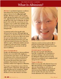 What Is Albinism?