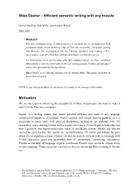 Bliss-Dasher – Efficient Semantic Writing with Any Muscle