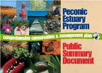 Peconic Estuary Program Comprehensive Conservation