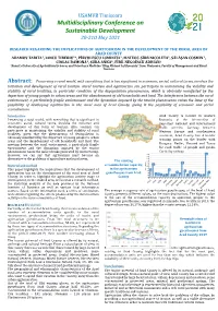 Research Regarding the Implications of Agritourism in the Development Of