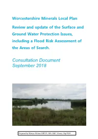 Review and Update of the Surface and Ground Water Protection Issues, Including a Flood Risk Assessment of the Areas of Search