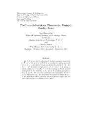 The Banach-Steinhaus Theorem in Abstract Duality Pairs