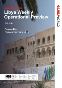Libya Weekly Operational Preview