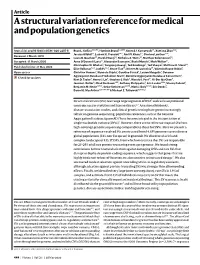 A Structural Variation Reference for Medical and Population Genetics