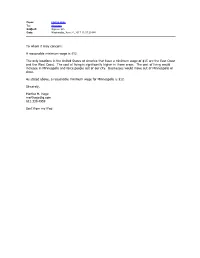 Minimum Wage Public Comment