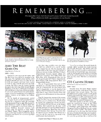 REMEMBERING… We Remember Those, Both Horse and Human, That Have Recently Passed
