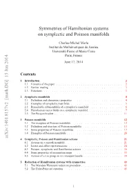 Symmetries of Hamiltonian Systems on Symplectic and Poisson Manifolds
