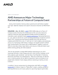 AMD Announces Major Technology Partnerships at Future of Compute Event