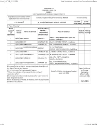 ANNEXURE 5.8 (CHAPTER V, PARA 25) FORM 9 List of Applica Ons For