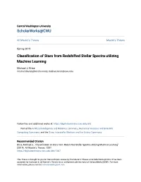 Classification of Stars from Redshifted Stellar Spectra Utilizing Machine Learning