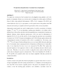 Comparative Study on Precipitation Methods of Yellow