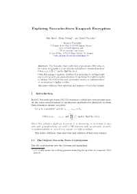 Exploring Naccache-Stern Knapsack Encryption