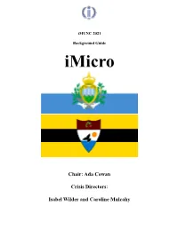 Imicro 2021 Background Guide
