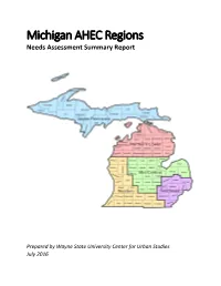 Michigan AHEC Regions Needs Assessment Summary Report