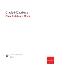 Oracle® Database Client Installation Guide