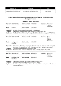 Report of Meeting Date