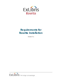 Requirements for Rosetta Installation
