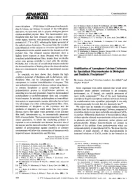 Stabilization of Amorphous Calcium Carbonate by Specialized Macromolecules in Biological and Synthetic Precipitates