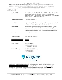 CONFIDENTIAL PROTOCOL a Multi-Center