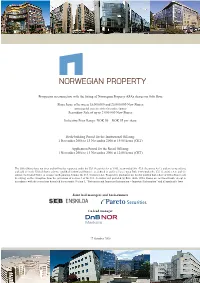 Prospectus in Connection with the Listing of Norwegian