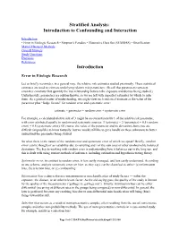 Stratified Analysis: Introduction to Confounding and Interaction Introduction