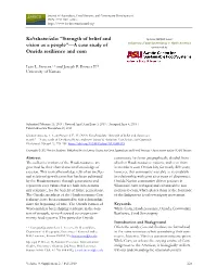 A Case Study of Oneida Resilience and Corn