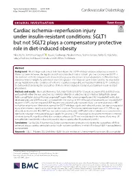 Cardiac Ischemia–Reperfusion Injury Under Insulin-Resistant Conditions