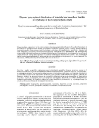 Disjoint Geographical Distribution of Intertidal and Nearshore Benthic Invertebrates in the Southern Hemisphere