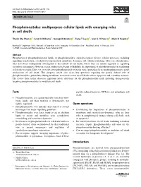 Multipurpose Cellular Lipids with Emerging Roles in Cell Death