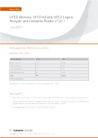 UFED Ultimate, UFED Infield, UFED Logical Analyzer and Cellebrite Reader V7.21.1