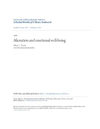 Alienation and Emotional Well-Being. Allison C