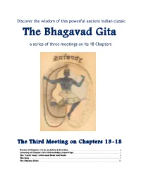 Bhagavad Gita Chapters 13-18 Knowledge