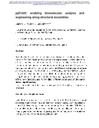 Enabling Biomolecular Analysis and Engineering Along Structural Ensembles