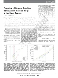 Formation of Regular Satellites from Ancient Massive Rings in the Solar