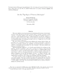 On the Topology of Discrete Strategies∗