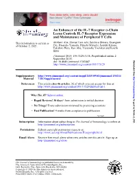 And Maintenance of Peripheral T Cells Locus Controls IL-7 Receptor