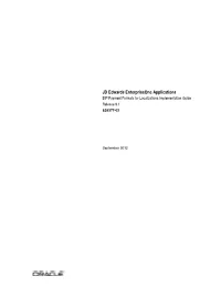 JD Edwards Enterpriseone Applications BIP Payment Formats for Localizations Implementation Guide Release 9.1 E26377-03