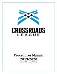Procedures Manual 2019-2020 (Updated November 7, 2019)