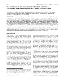 The Conformation of Serum Albumin in Solution: a Combined Phosphorescence Depolarization-Hydrodynamic Modeling Study