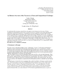 An Historic Overview of the Toccata As a Form and Compositional Technique