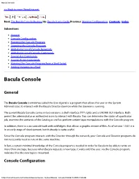 Bacula Console