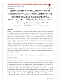 Change Detection Analysis of Ground Water Quality And