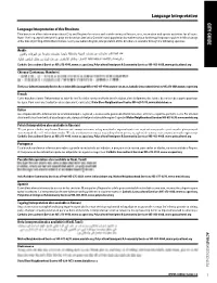 City Guide Language Interpretation