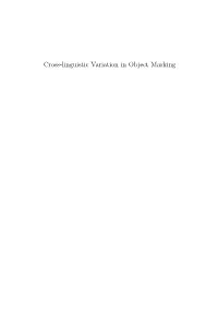Cross-Linguistic Variation in Object Marking
