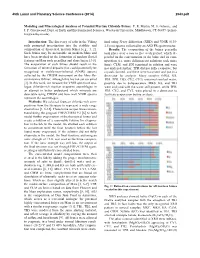 Modeling and Mineralogical Analyses of Potential Martian Chloride Brines. P. E. Martin, M. S. Gilmore, and J. P. Greenwood, Dept