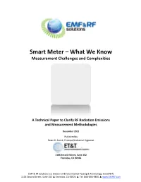 Smart Meter – What We Know Measurement Challenges and Complexities