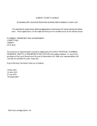 Weekly List (Ward) 13.05.21